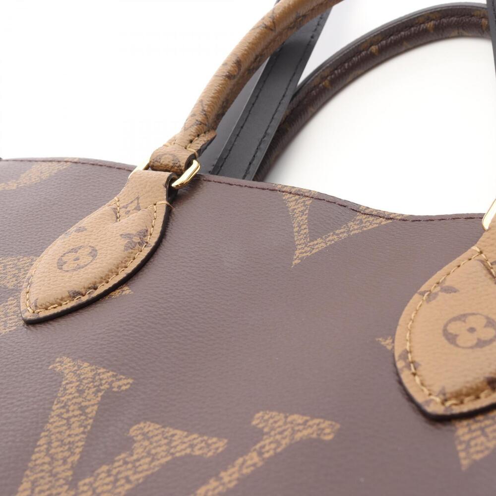 Louis Vuitton OnTheGo Tote Bag Canvas Leather Monogram Giant Reverse Brown - Picture 5 of 5